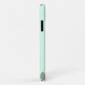 Turquoise Pink Pear Tree Leaf iPhone 11 Hoesje (Achterkant/rechts)