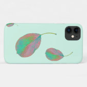 Turquoise Pink Pear Tree Leaf iPhone 11 Hoesje (Achterkant (horizontaal))