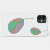 Turquoise Pink Pear Tree Leaf iPhone 11 Hoesje (Achterkant (horizontaal))