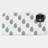 Turquoise Pink Pear Tree Leaf iPhone 11 Hoesje (Achterkant (horizontaal))