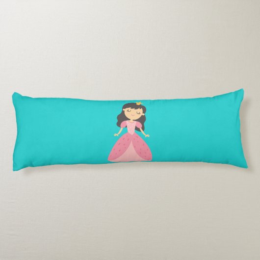 Turquoise & Pink Princess Body Pillow Lichaamskussen (Achterkant)