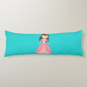Turquoise & Pink Princess Body Pillow Lichaamskussen (Voorkant)