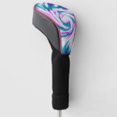 Turquoise Pink Tie Dye Swirl Golfheadcover (Schuin)