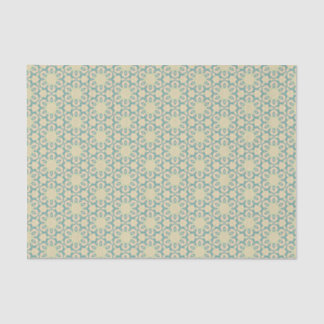 Turquoise Pistache Cream Western Modern Damask Tissuepapier