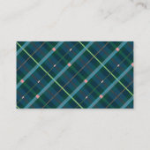 Turquoise Plaid Teddy Bear Boy Baby Boek Verzoek Informatiekaartje (Achterkant)