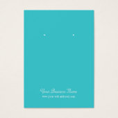 Turquoise Plain Simple Custom Oorsprongskaart Visitekaartjes (Voorkant)