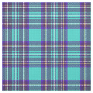  Turquoise/plum/geel/wit/zwart Stof
