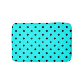 Turquoise polka dot background badmat (Voorkant)