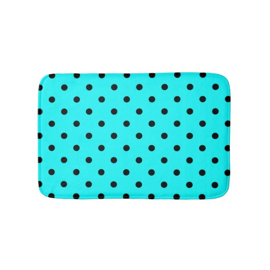 Turquoise polka dot background badmat (Voorkant)