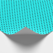 Turquoise polka dot background cadeaupapier (Hoek)