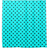 Turquoise polka dot background douchegordijn (Voorkant)