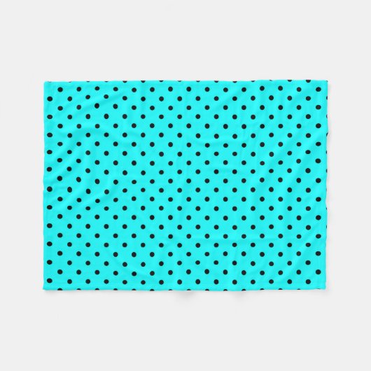Turquoise polka dot background fleece deken (Voorkant (Horizontaal))
