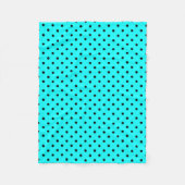 Turquoise polka dot background fleece deken (Voorkant)