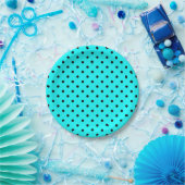 Turquoise polka dot background paper bord (Feest)