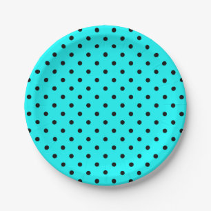 Turquoise polka dot background paper bord