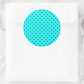 Turquoise polka dot background ronde sticker (Tas)