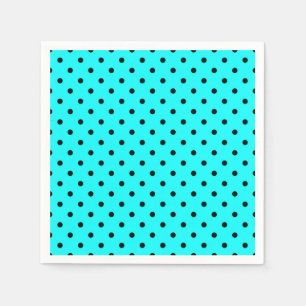 Turquoise polka dot background servetten