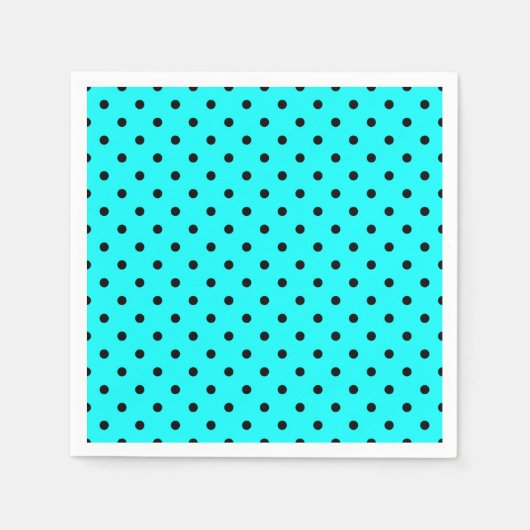 Turquoise polka dot background servetten (Voorkant)
