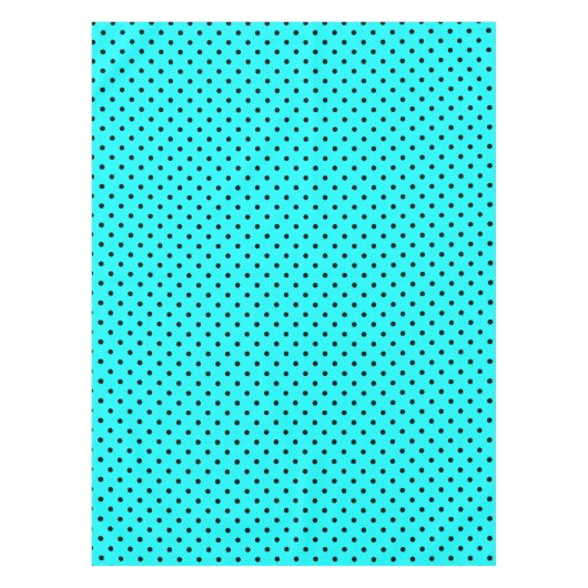 Turquoise polka dot background tafelkleed (Voorkant)