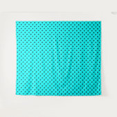 Turquoise polka dot background wandkleed (Voorkant (horizontaal))