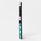 Turquoise Polka Dot Fade Zebra Print iPhone 5 Hoes (Achterkant/links)