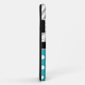 Turquoise Polka Dot Fade Zebra Print iPhone 5 Hoes (Achterkant/rechts)