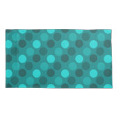 Turquoise Polka Dot Kussensloop (Achterkant)