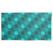 Turquoise Polka Dot Kussensloop (Voorkant)