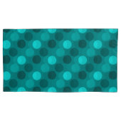 Turquoise Polka Dot Kussensloop (Voorkant-Links)