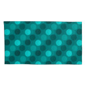 Turquoise Polka Dot Kussensloop (Achterkant-Rechts)