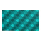 Turquoise Polka Dot Kussensloop (Achterkant-Links)