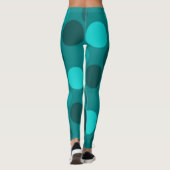 Turquoise Polka Dot Leggings (Achterkant)