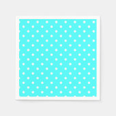 Turquoise polka dot modern glamour servetten (Voorkant)