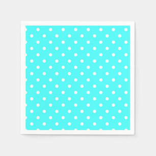 Turquoise polka dot modern glamour servetten