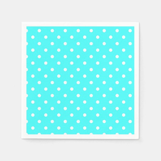 Turquoise polka dot modern glamour servetten (Voorkant)