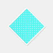 Turquoise polka dot modern glamour servetten (Hoek)