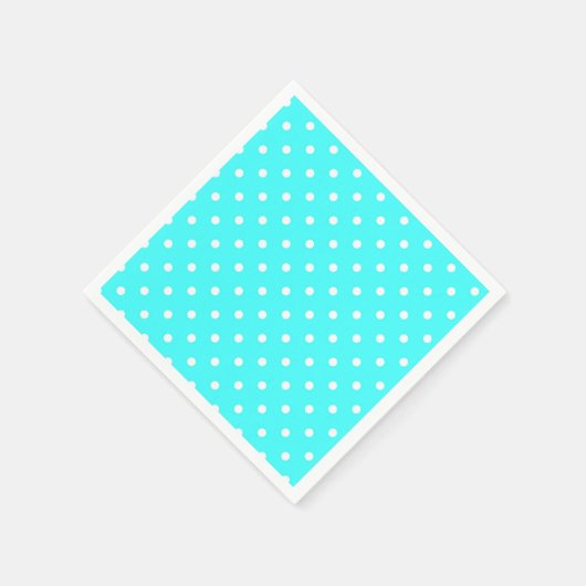 Turquoise polka dot modern glamour servetten (Hoek)