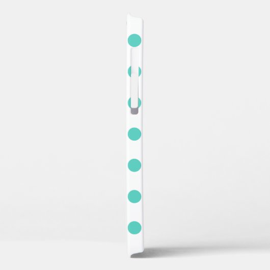 Turquoise polka dots Case-Mate iPhone case (Achterkant / Links)
