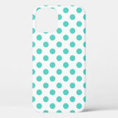 Turquoise polka dots Case-Mate iPhone case (Achterkant)
