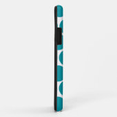 Turquoise Polka Dots Glitter Heart iPhone Case-Mate iPhone Case (Achterkant/rechts)