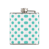 Turquoise polka dots heupfles (Achterkant)