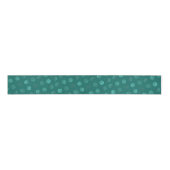 Turquoise Polka Dots Modern & Elegant Kerstmis Grosgrain Lint (Voorkant)