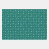 Turquoise Polka Dots Modern & Elegant Kerstmis Inpakpapier Vel (Voorkant 2)