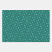 Turquoise Polka Dots Modern & Elegant Kerstmis Inpakpapier Vel (Voorkant)