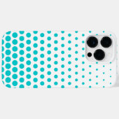 Turquoise Polka Dots Modern White Case-Mate iPhone Case (Achterkant (horizontaal))