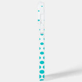 Turquoise Polka Dots Modern White Case-Mate iPhone Case (Achterkant / Links)