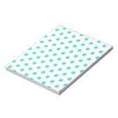 Turquoise Polka Dots Notitieblok (Linkerzijde)