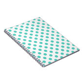 Turquoise polka dots notitieboek (Rechterzijde)