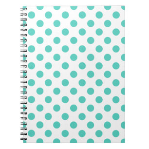 Turquoise polka dots notitieboek