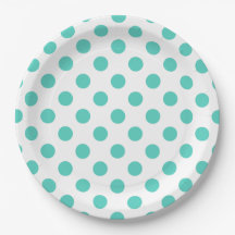 Turquoise polka dots